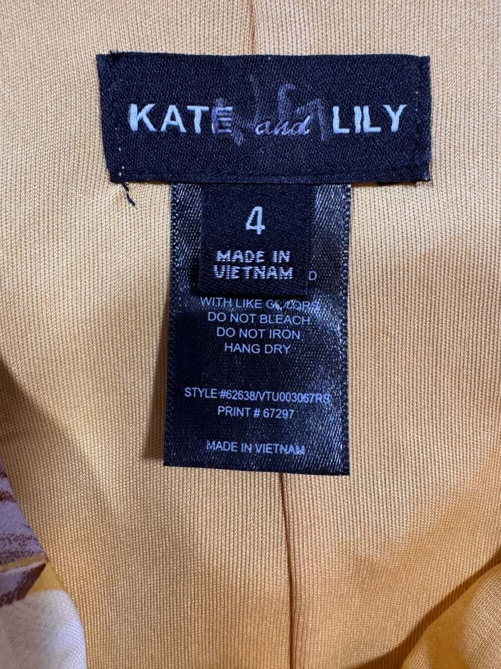 Kate & Lily Yellow Floral Lily Print Maxi Dress Cowl Neck Size 4 - Picture 14 of 14